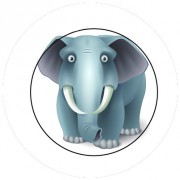 Badge 25mm Elephant