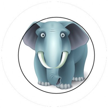 BADGESAGOGO.FR - Badge 25mm Elephant