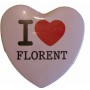 Badge I LOVE en forme de coeur