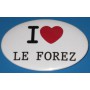 Badge I LOVE de forme ovale