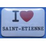 Badge I LOVE en forme de rectangle