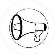 Badge 25mm Megaphone