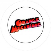 Badge 25mm Orange Mecanique