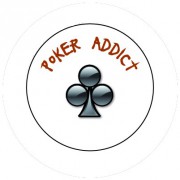 Badge 25mm Poker addict