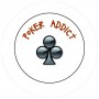 BADGESAGOGO.FR - Badge 25mm Poker addict