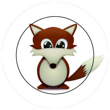 BADGESAGOGO.FR - Badge 25mm Renard