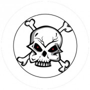 Badge 25mm Tete de mort