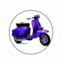 BADGESAGOGO.FR - Badge 25mm Vespa violet