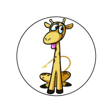 BADGESAGOGO.FR - Badge 25mm Girafe