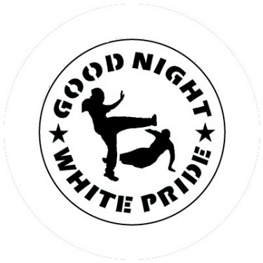 BADGESAGOGO.FR - Badge 25mm Good night white pride