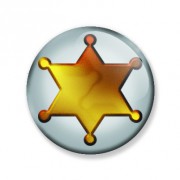 Badge 25mm etoile de sheriff