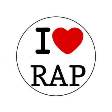 Badge 25mm I LOVE RAP