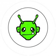 Badge 25mm Alien vert