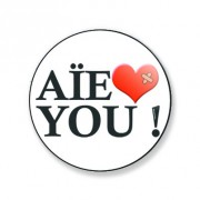 Badge aie love you 38 mm