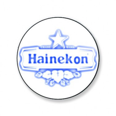 Badge hainekon bleu et blanc 38 mm