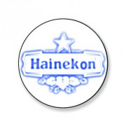 Magnet hainekon bleu et blanc 25 mm