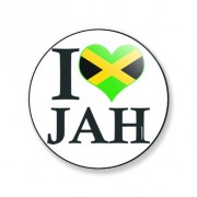 Badge i love jah 38 mm