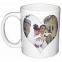 Mug personnalisé avec une photo en forme de coeur