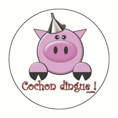 Miroir cochon dingue 59 mm