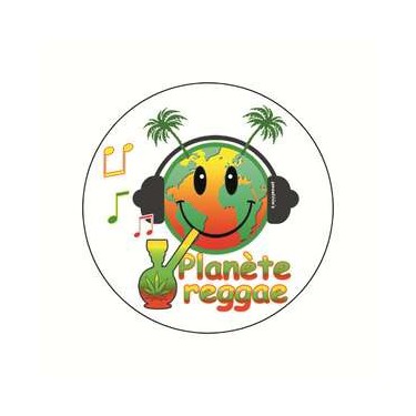 Badge planete reggae 38 mm