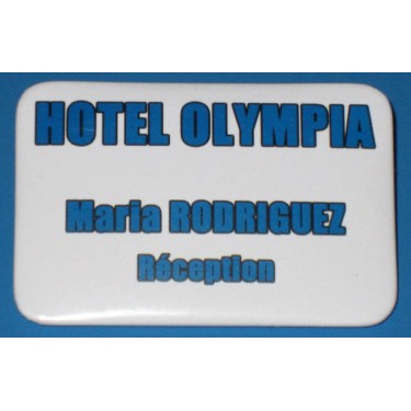 Badges personnalisés de forme rectangulaire